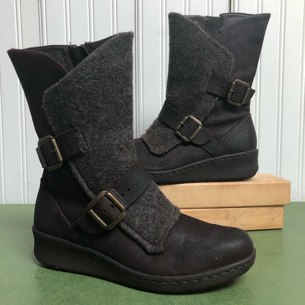 Born Kore Boots in Polo Brown/Cafe Felt